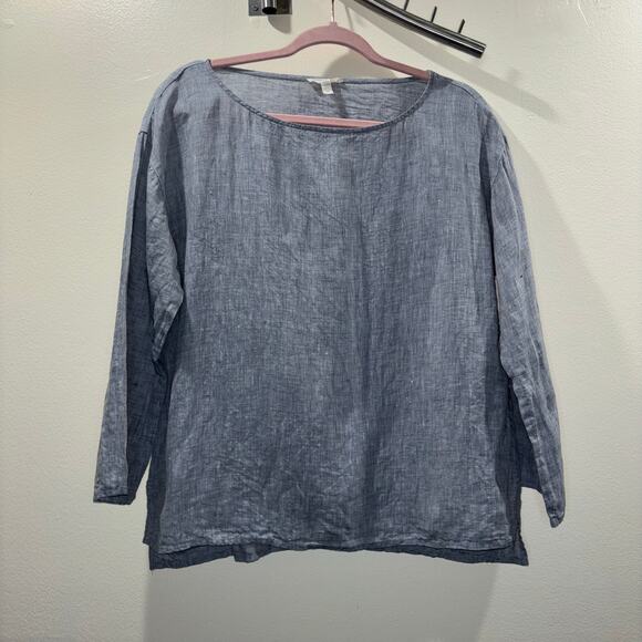 Eileen Fisher 100% Organic Linen Top - Picture 10 of 15